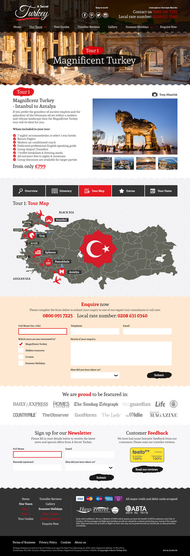 Secret Turkey Website Design Layout